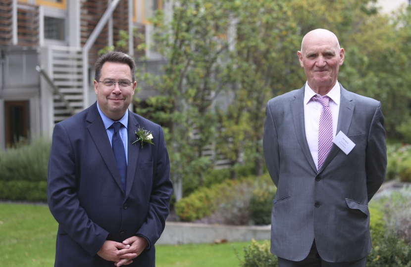 Craig Hoy MSP and Rab Moran at the opening ceremony of the Scottish Parliament