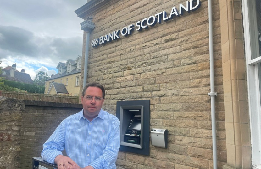 Craig Hoy outside North Berwick's last Bank