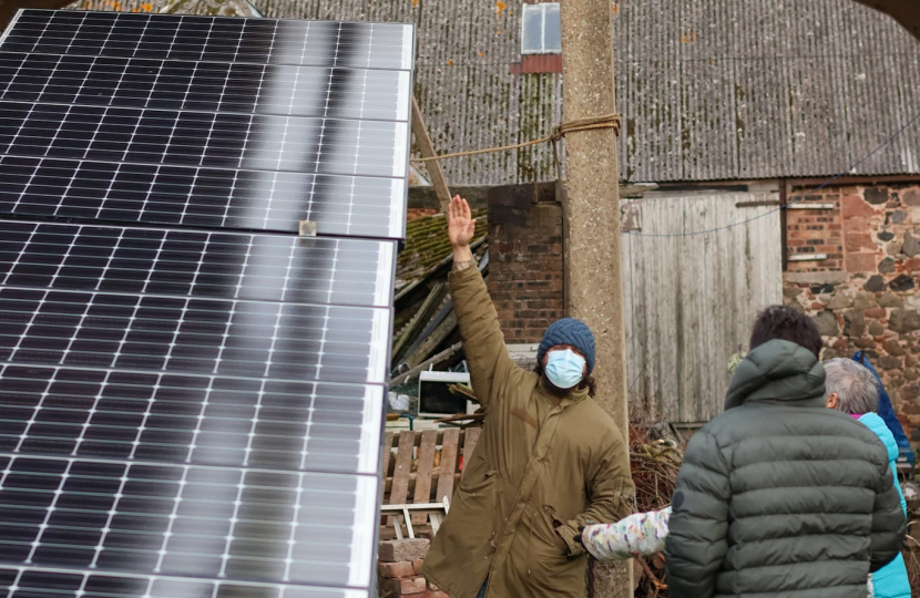 Craig Hoy attends meeting to listen to residents concerns relating to a proposed solar farm near Oldhamstocks