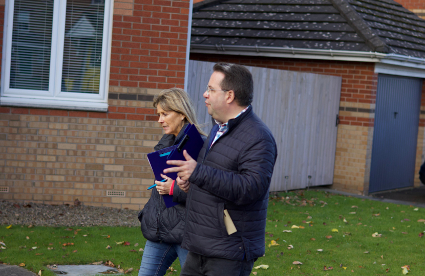 Speaking to residents in Port Seton