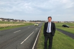 Cllr. Jeremy Findlay on A198 at Gullane