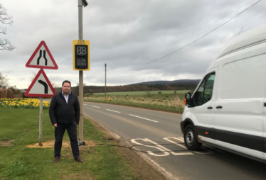 Councillor Craig Hoy Speed Limit Sign