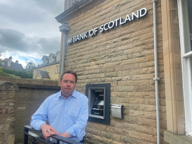 Craig Hoy outside North Berwick's last Bank